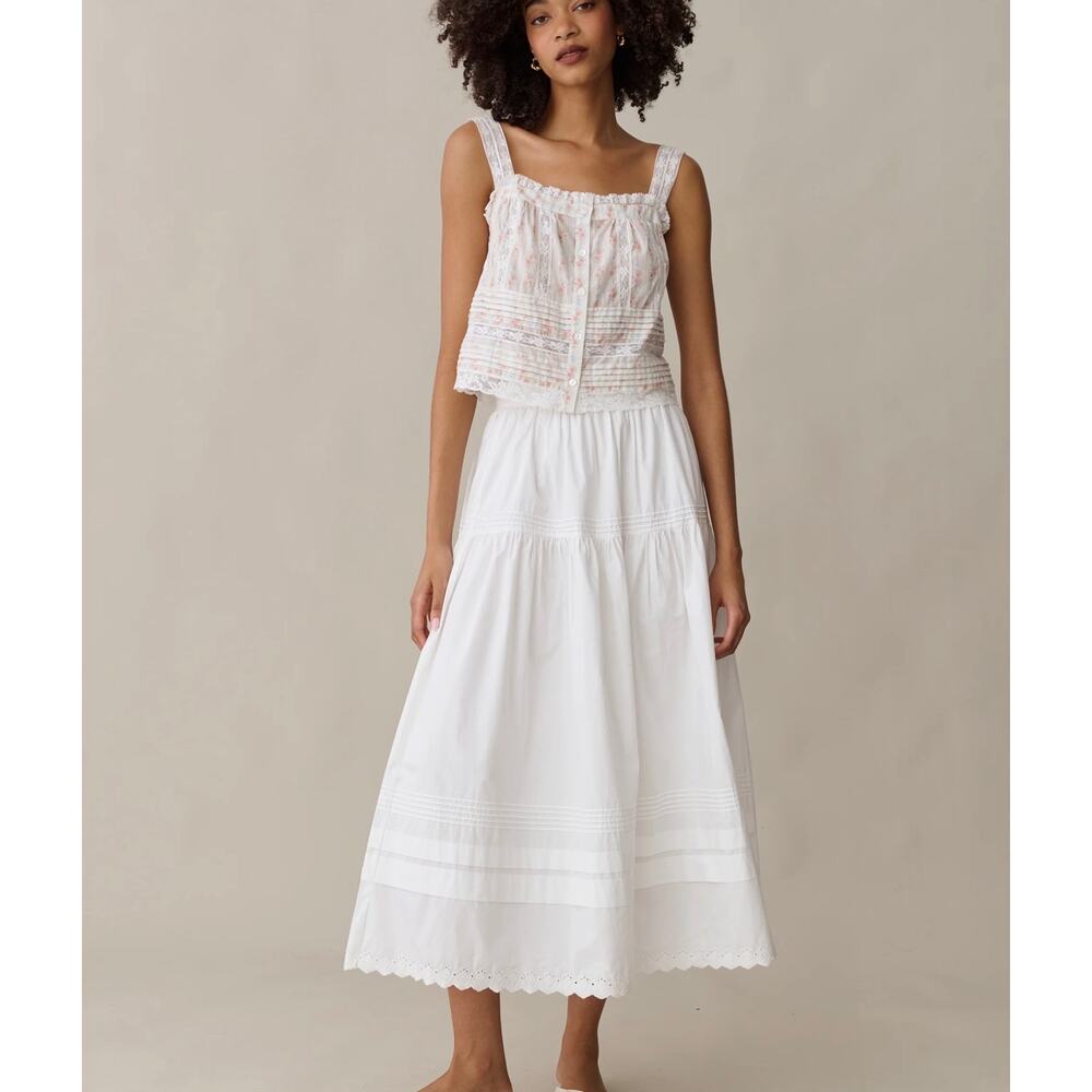New O.P.T Beth white maxi skirt $172 size 2 - Picture 2 of 7
